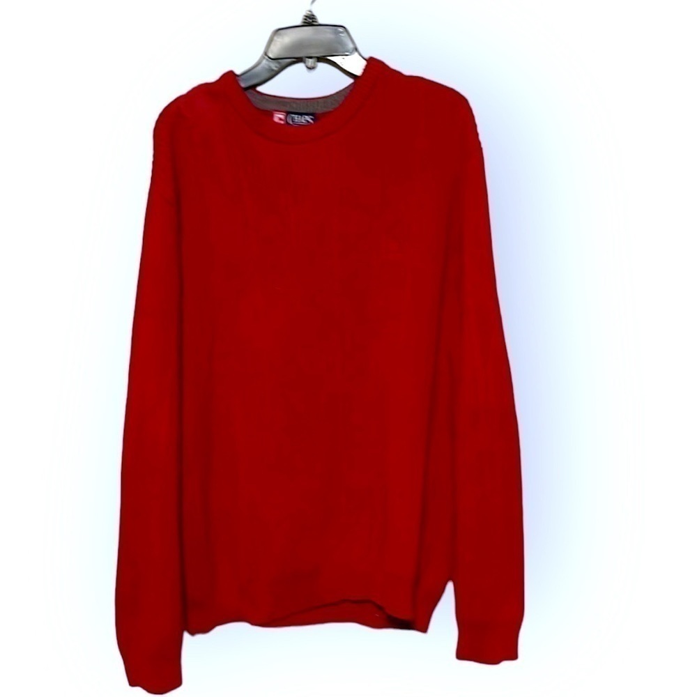 Chaps red pullover sweater, size large